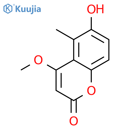 6-hydroxy-4-methoxy-5-methylcoumarin structure