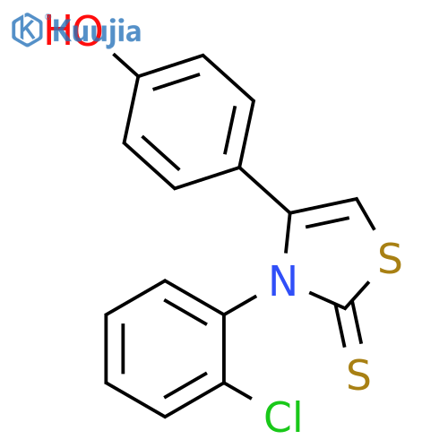2(3H)-Thiazolethione, 3-(2-chlorophenyl)-4-(4-hydroxyphenyl)- structure