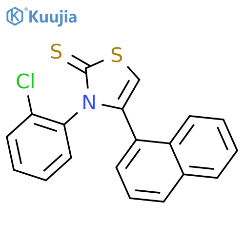 2(3H)-Thiazolethione, 3-(2-chlorophenyl)-4-(1-naphthalenyl)- structure