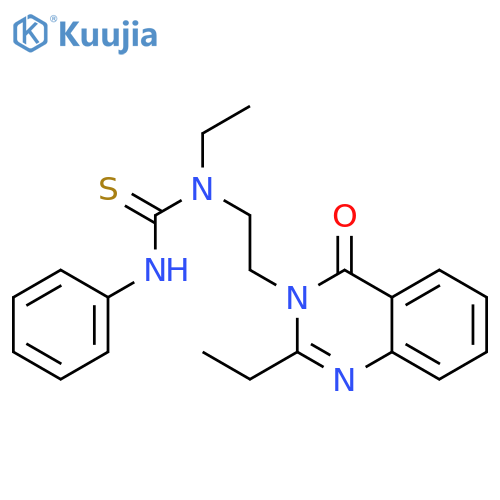 1-ethyl-1-[2-(2-ethyl-4-oxoquinazolin-3(4H)-yl)ethyl]-3-phenylthiourea structure