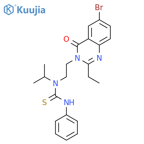 Thiourea,N-[2-(6-bromo-2-ethyl-4-oxo-3(4H)-quinazolinyl)ethyl]-N-(1-methylethyl)-N'-phenyl- structure