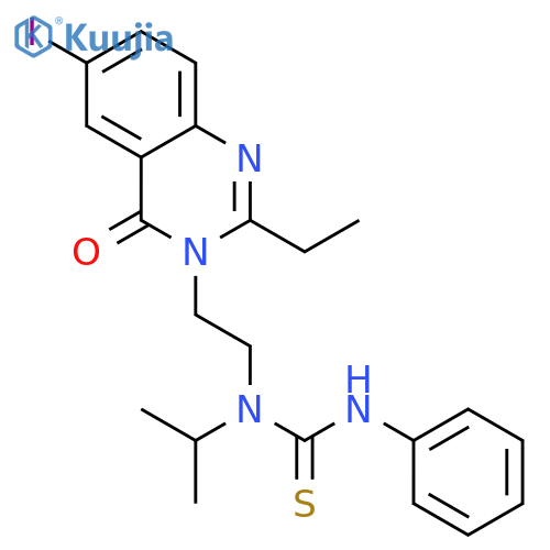 Thiourea,N-[2-(2-ethyl-6-iodo-4-oxo-3(4H)-quinazolinyl)ethyl]-N-(1-methylethyl)-N'-phenyl- structure