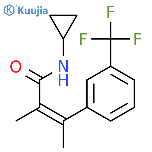 (2E)-N-cyclopropyl-2-methyl-3-[3-(trifluoromethyl)phenyl]but-2-enamide structure
