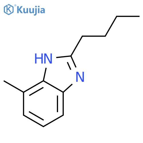 1H-Benzimidazole,2-butyl-7-methyl- structure