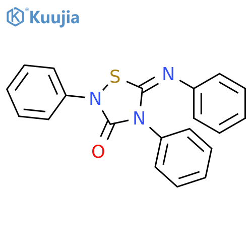 1,2,4-Thiadiazolidin-3-one, 2,4-diphenyl-5-(phenylimino)- structure