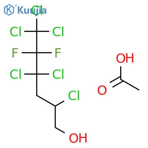 1-HEXANOL, 2,4,4,6,6,6-HEXACHLORO-5,5-DIFLUORO-, ACETATE structure