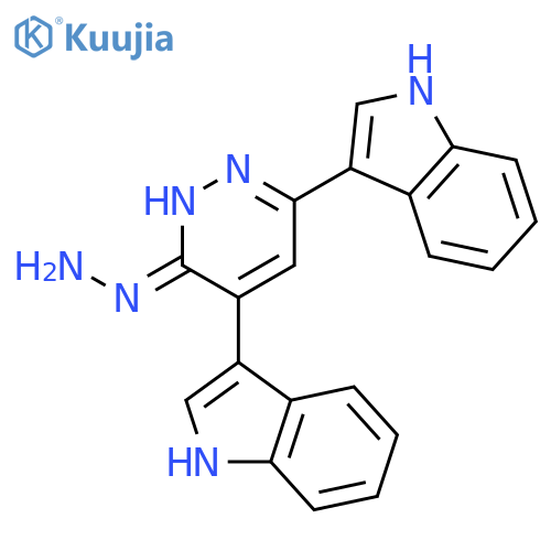 3(2H)-PYRIDAZINONE, 4,6-DI-1H-INDOL-3-YL-, HYDRAZONE structure
