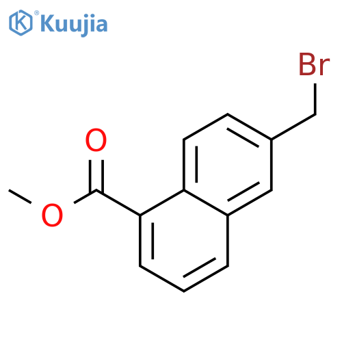 1-Naphthalenecarboxylic acid, 6-(bromomethyl)-, methyl ester structure