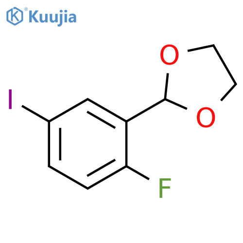 2-(2-Fluoro-5-iodophenyl)-1,3-dioxolane structure