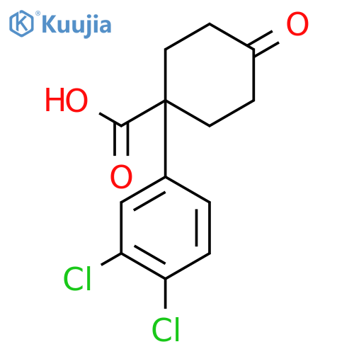1-(3,4-Dichlorophenyl)-4-oxocyclohexanecarboxylic Acid structure