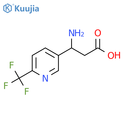 3-amino-3-6-(trifluoromethyl)pyridin-3-ylpropanoic acid structure