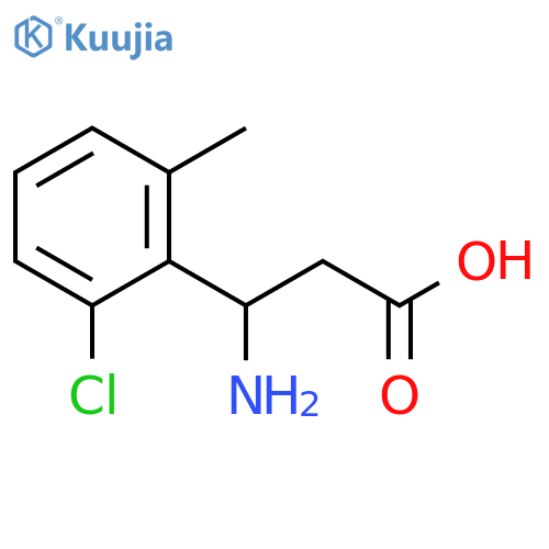 3-AMINO-3-(2-CHLORO-6-METHYLPHENYL)PROPANOIC ACID structure