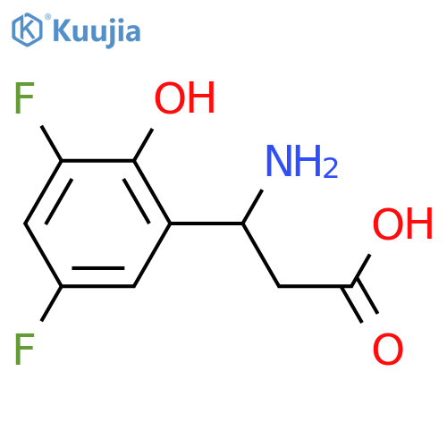 3-amino-3-(3,5-difluoro-2-hydroxyphenyl)propanoic acid structure