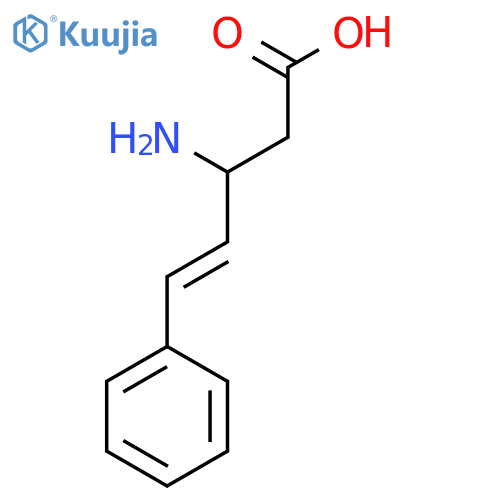 3-amino-5-phenylpent-4-enoic acid structure