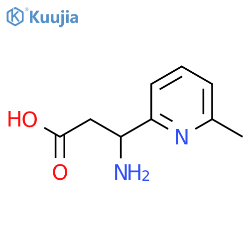 3-amino-3-(6-methylpyridin-2-yl)propanoic acid structure