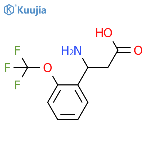 Benzenepropanoic acid, b-amino-2-(trifluoromethoxy)- structure