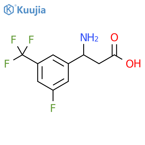 3-amino-3-3-fluoro-5-(trifluoromethyl)phenylpropanoic acid structure