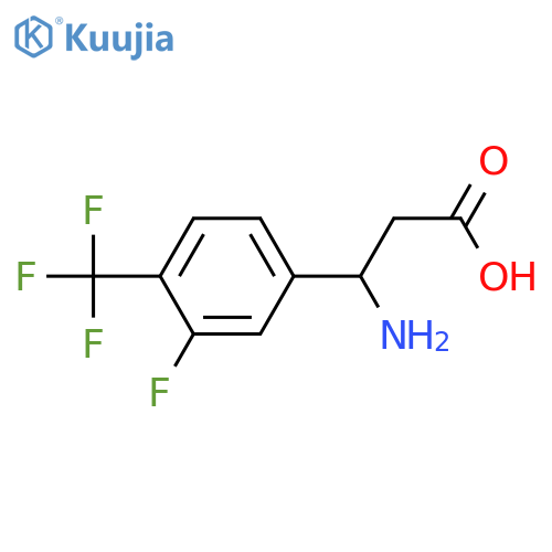 3-amino-3-3-fluoro-4-(trifluoromethyl)phenylpropanoic acid structure