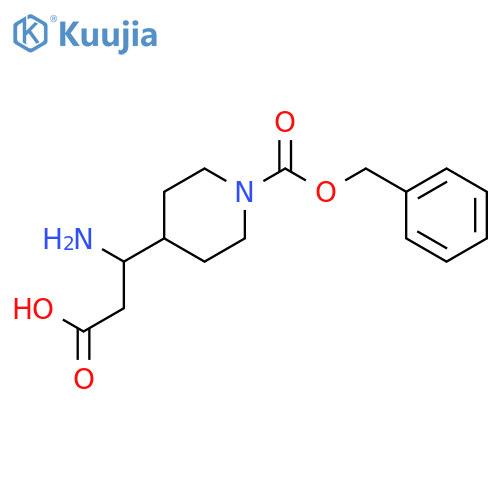 3-N-Cbz-amino-3-(4-piperidinyl)propionicacid structure