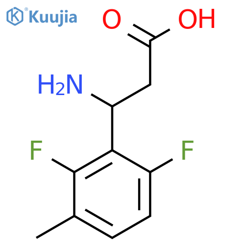 3-amino-3-(2,6-difluoro-3-methylphenyl)propanoic acid structure