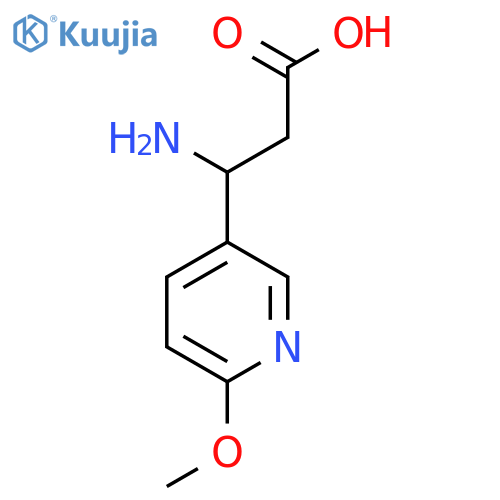 3-amino-3-(6-methoxypyridin-3-yl)propanoic acid structure