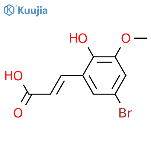 3-(5-bromo-2-hydroxy-3-methoxyphenyl)prop-2-enoic acid structure