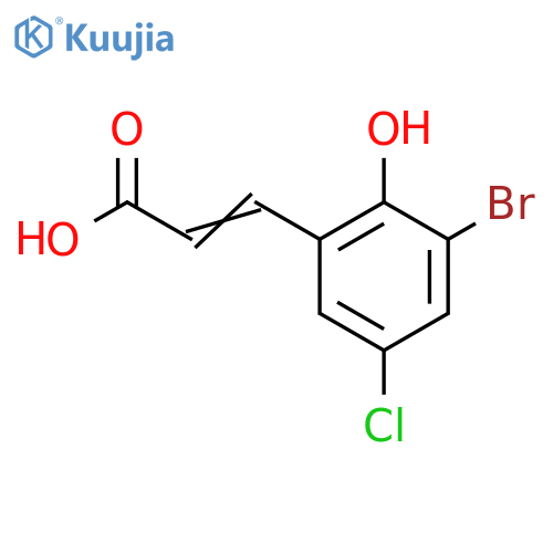 3-(3-bromo-5-chloro-2-hydroxyphenyl)prop-2-enoic acid structure