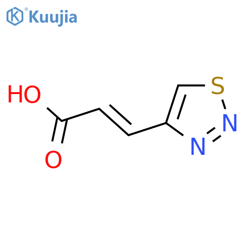 3-(1,2,3-thiadiazol-4-yl)prop-2-enoic acid structure