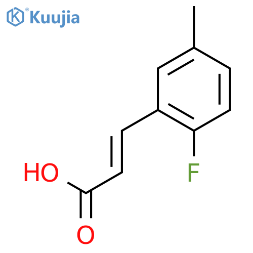(2E)-3-(2-fluoro-5-methylphenyl)prop-2-enoic acid structure