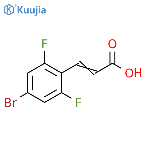 3-(4-bromo-2,6-difluorophenyl)prop-2-enoic acid structure