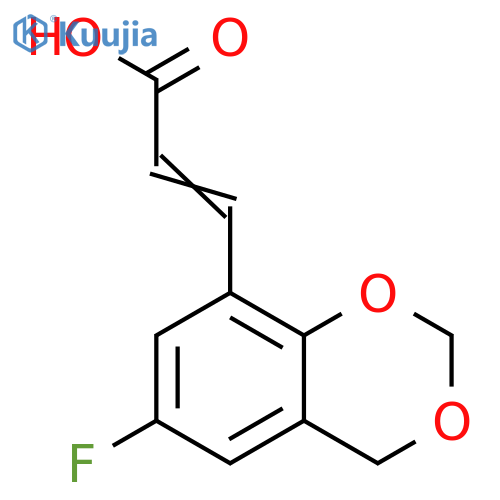 3-(6-fluoro-2,4-dihydro-1,3-benzodioxin-8-yl)prop-2-enoic acid structure