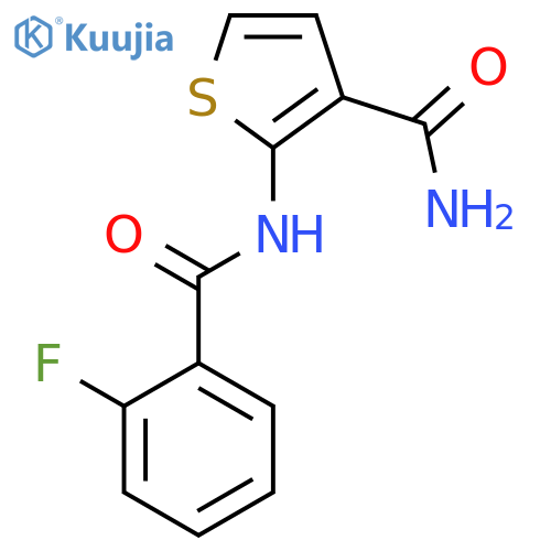 2-(2-fluorobenzamido)thiophene-3-carboxamide structure