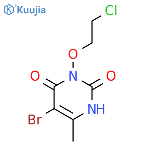 2,4(1H,3H)-PYRIMIDINEDIONE, 5-BROMO-3-(2-CHLOROETHOXY)-6-METHYL- structure