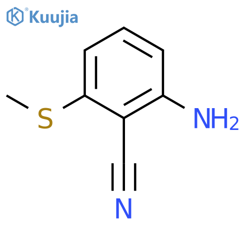 BENZONITRILE, 2-AMINO-6-(METHYLTHIO)- structure