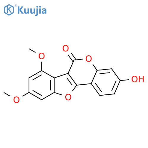 3-hydroxy-7,9-dimethoxy-[1]benzofuro[3,2-c]chromen-6-one structure
