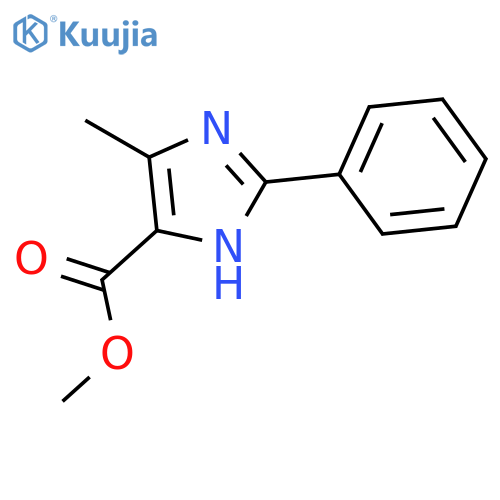 4-methyl-2-phenyl-1H-Imidazole-5-carboxylic acid methyl ester structure