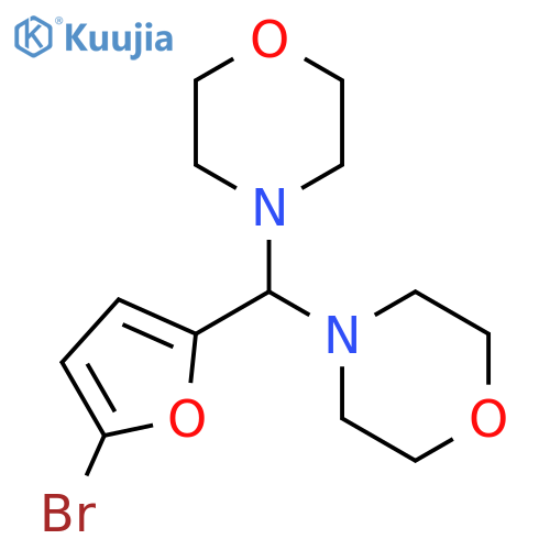 Morpholine, 4,4'-[(5-bromo-2-furanyl)methylene]bis- structure