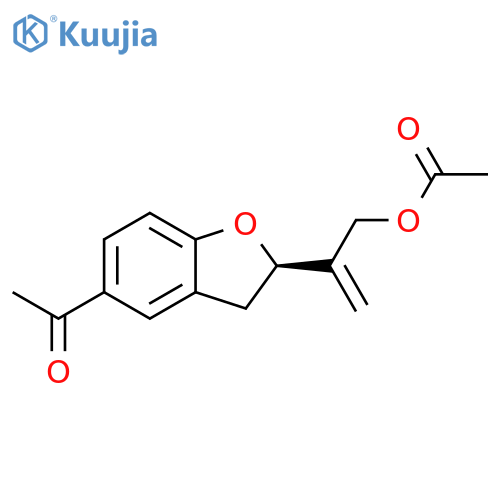 Ethanone,1-[(2R)-2-[1-[(acetyloxy)methyl]ethenyl]-2,3-dihydro-5-benzofuranyl]- structure