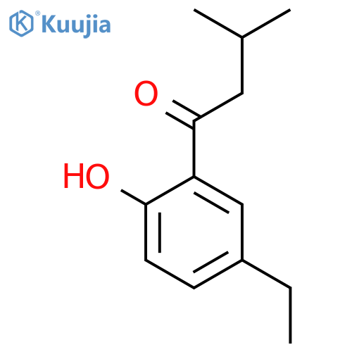 1-(5-ethyl-2-hydroxyphenyl)-3-methylbutan-1-one structure