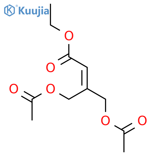 ethyl 4-(acetyloxy)-3-(acetyloxy)methylbut-2-enoate structure