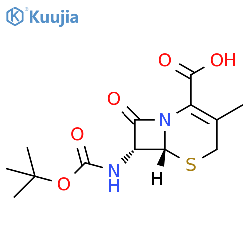 5-Thia-1-azabicyclo[4.2.0]oct-2-ene-2-carboxylic acid,7-[[(1,1-dimethylethoxy)carbonyl]amino]-3-methyl-8-oxo-, (6R,7R)- structure