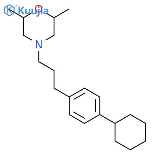 Morpholine, 4-[3-(4-cyclohexylphenyl)propyl]-2,6-dimethyl- structure