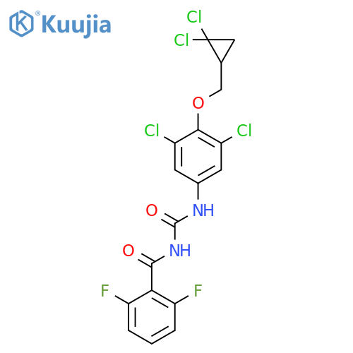 N-({3,5-dichloro-4-[(2,2-dichlorocyclopropyl)methoxy]phenyl}carbamoyl)-2,6-difluorobenzamide structure