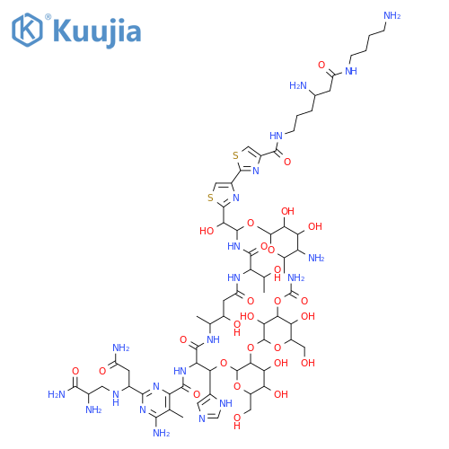 Bleomycinamide,N1-[4-amino-6-[(4-aminobutyl)amino]-6-oxohexyl]-13-[(4-amino-4,6-dideoxy-a-L-talopyranosyl)oxy]-19-demethyl-12-hydroxy-(9CI) structure