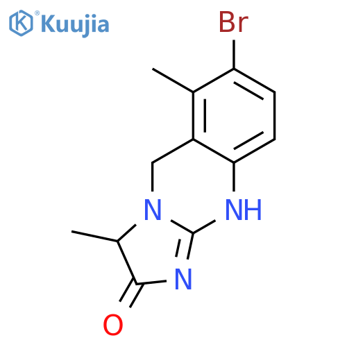(3R)-7-bromo-3,6-dimethyl-5,10-dihydroimidazo[2,1-b]quinazolin-2(3H)-one structure