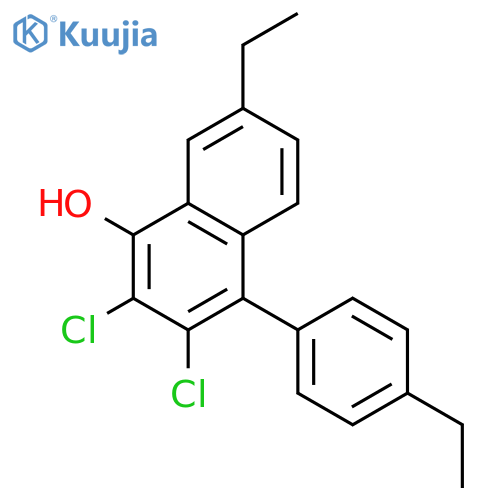 1-NAPHTHALENOL, 2,3-DICHLORO-7-ETHYL-4-(4-ETHYLPHENYL)- structure