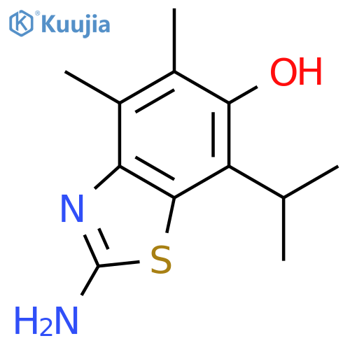 6-Benzothiazolol,2-amino-4,5-dimethyl-7-(1-methylethyl)- structure