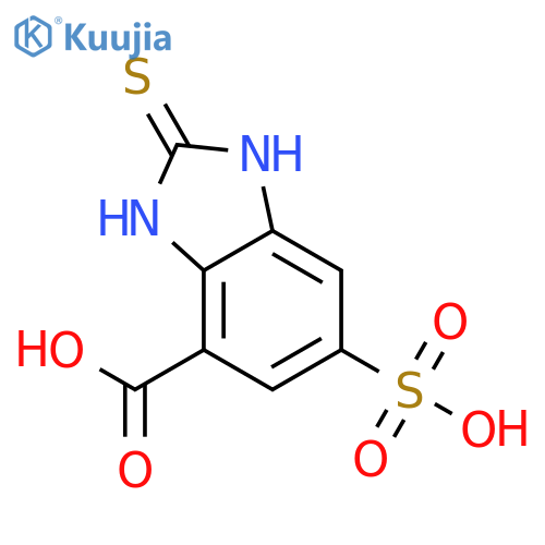 1H-BENZIMIDAZOLE-4-CARBOXYLIC ACID, 2,3-DIHYDRO-6-SULFO-2-THIOXO- structure