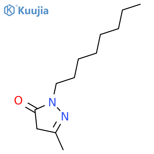 3H-PYRAZOL-3-ONE, 2,4-DIHYDRO-5-METHYL-2-OCTYL- structure