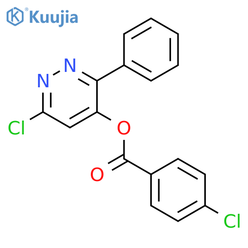 Benzoic acid, 4-chloro-, 6-chloro-3-phenyl-4-pyridazinyl ester structure